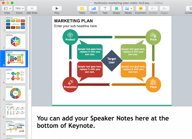 make presentation using keynote