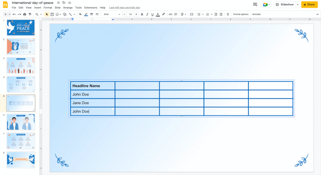 How To Add And Edit A Table In Google Slides In Just Two Steps