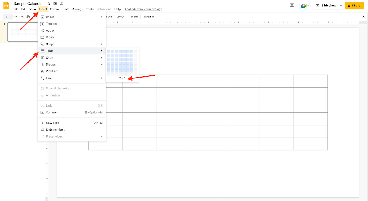 An Easy Guide To Create A Calendar In Google Slides