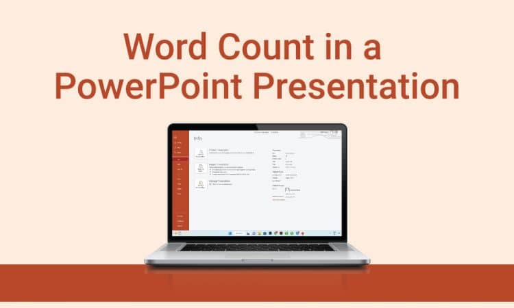 how to count words in powerpoint presentation