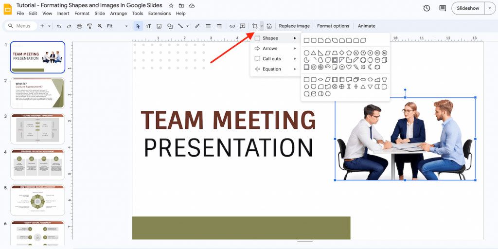 Crop an Image to a Shape in Google Slides
